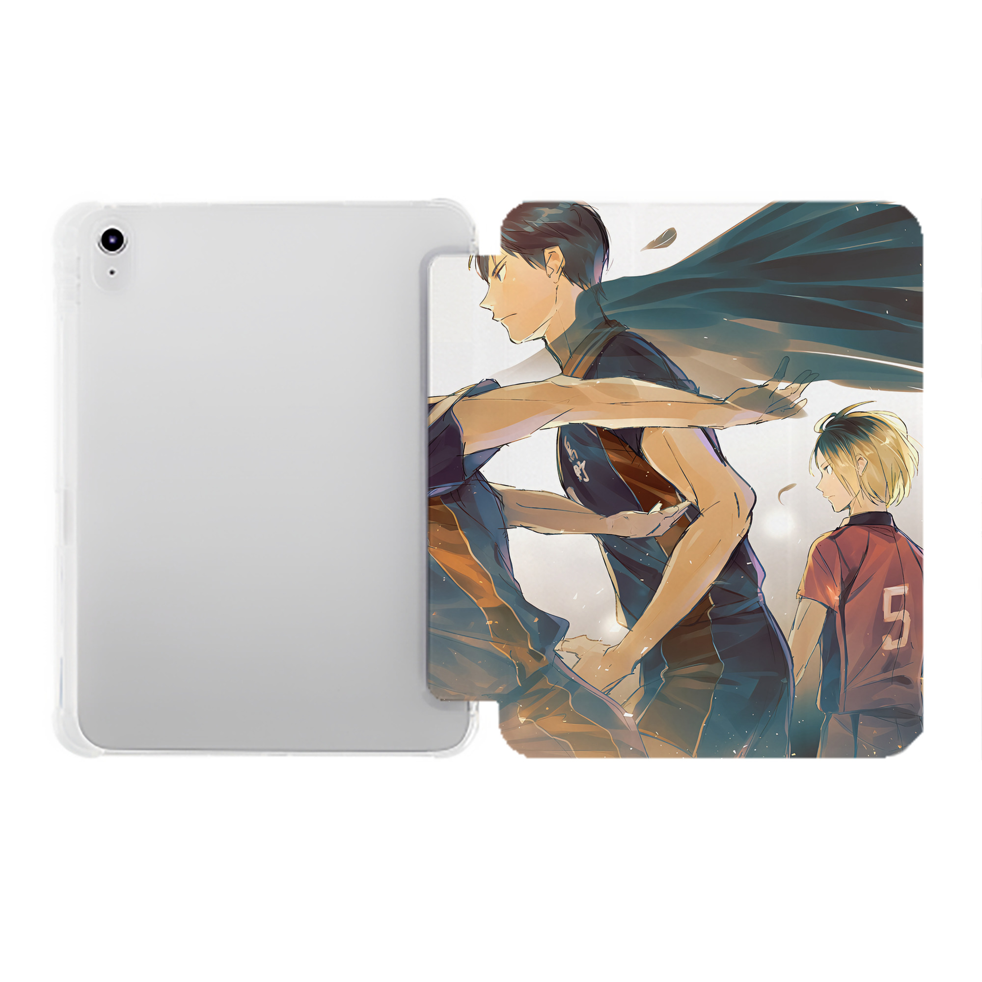（画像用） ハイキュー!! Haikyu!! IPad ケース ペン収納付き 三つ折りスタンド PUレザー×シリコン 対応機種9.5/10.5/10.9インチ